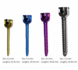 Monoaxial Pedicle Screws MAS42T by GPC Medical USA
